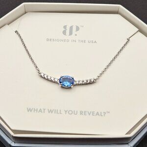 Bomb Party RBP4667 "Right On Time" Aqua Blue Spinel Necklace